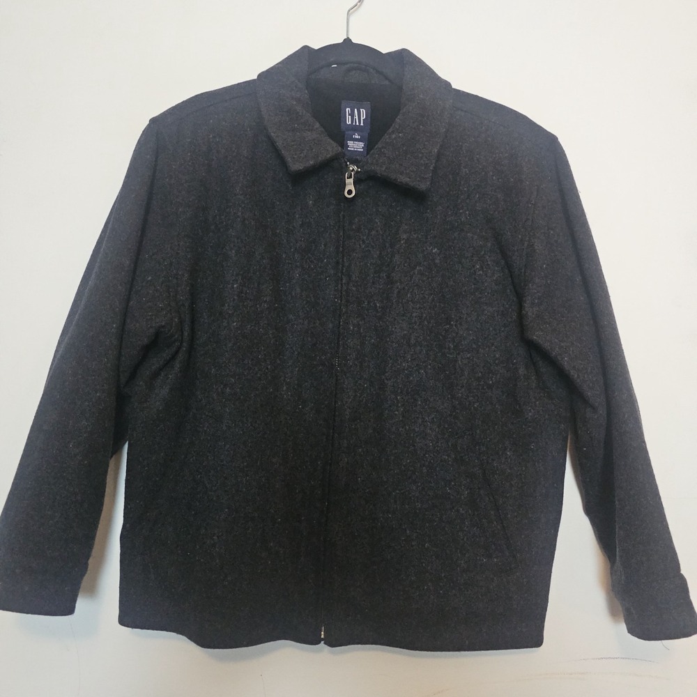 Gap Boys Kids Graohite Blazer Size‎ 10 Large Zip Up Collared Preppy